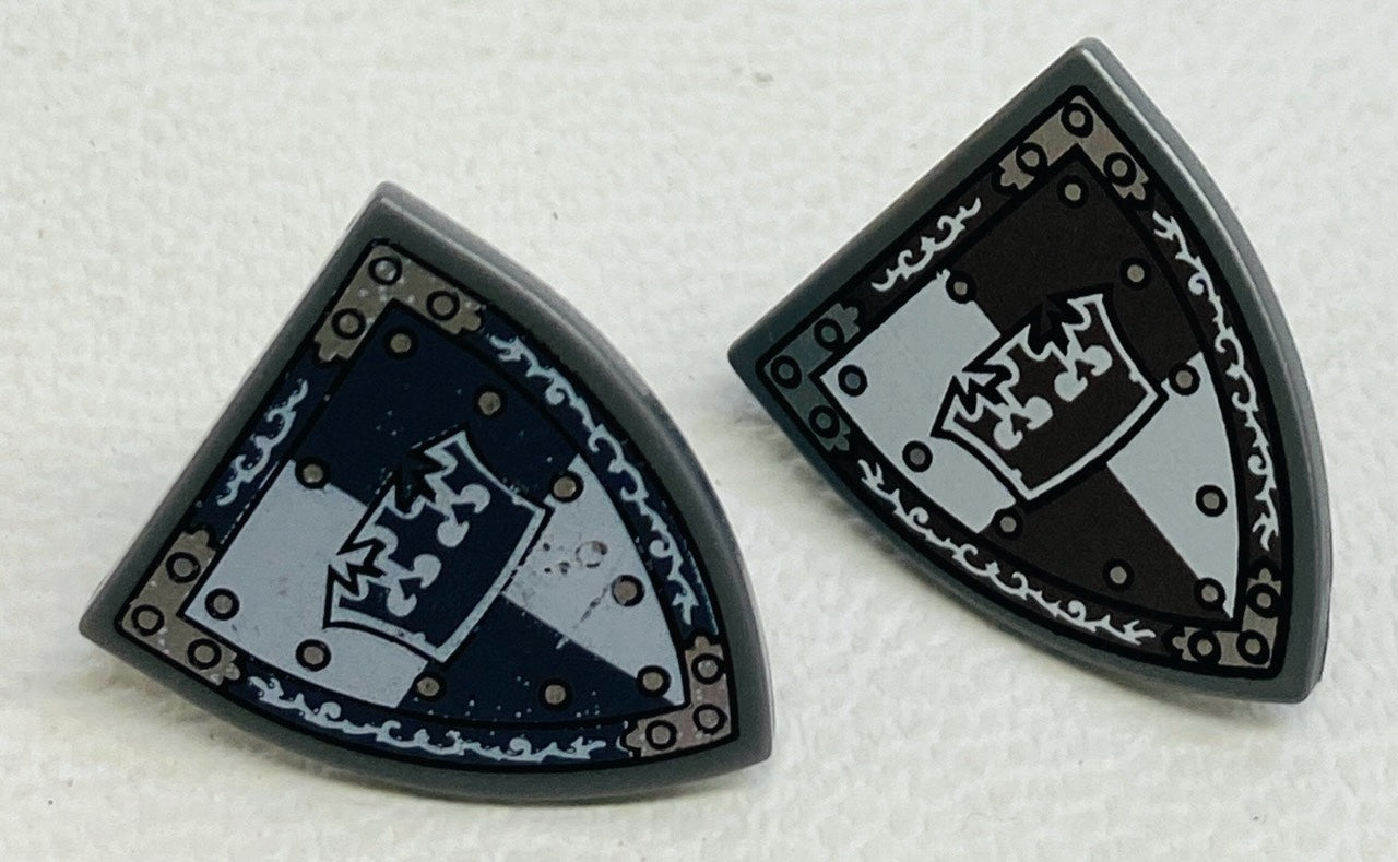 LEGO Castle Shields Fun Pack of 2 Crown Pattern