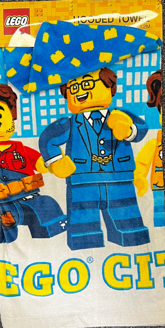 LEGO BATH/BEACH HOODED TOWEL CITY THEME circa 2022