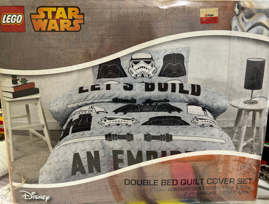BRAND NEW IN PACKAGING LEGO STAR WARS EMPIRE DOUBLE BED QUILT COVER circa 2016
