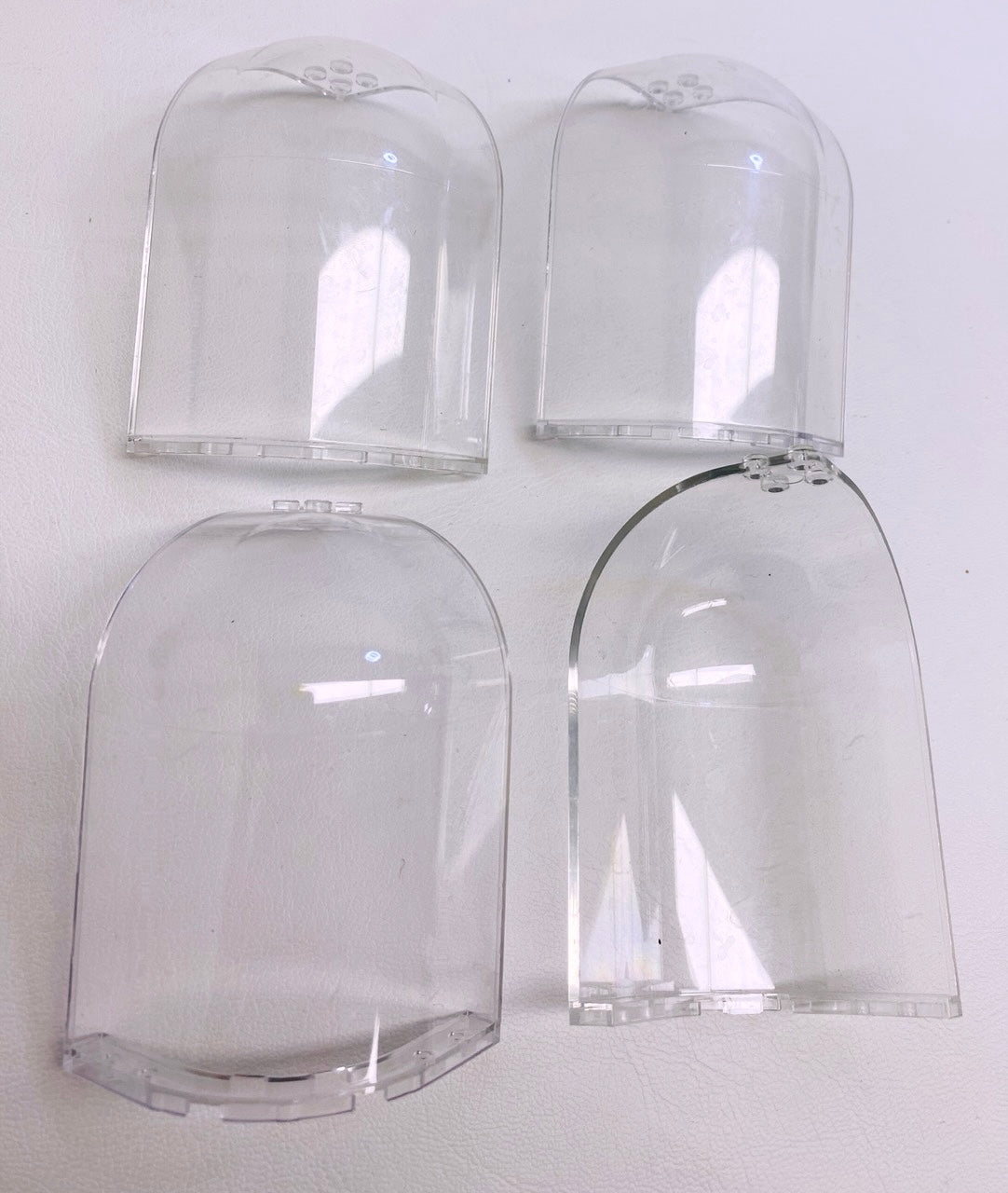 LEGO Corner Panel with Curved Top 6x6x9 Pack of 4 Trans Clear