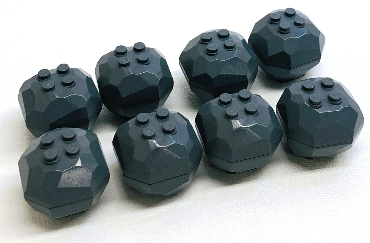 LEGO Dark Bluish Grey Rock Boulders Pack of 8