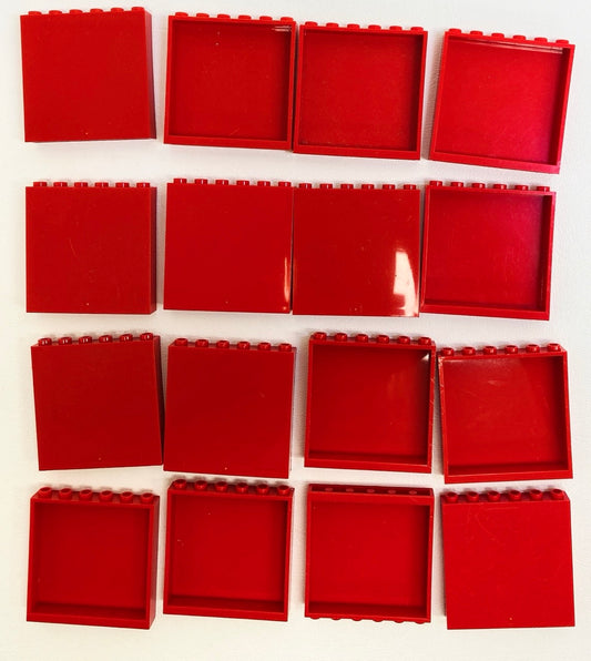 LEGO Panel 1x6x5 Pack of 16 Red