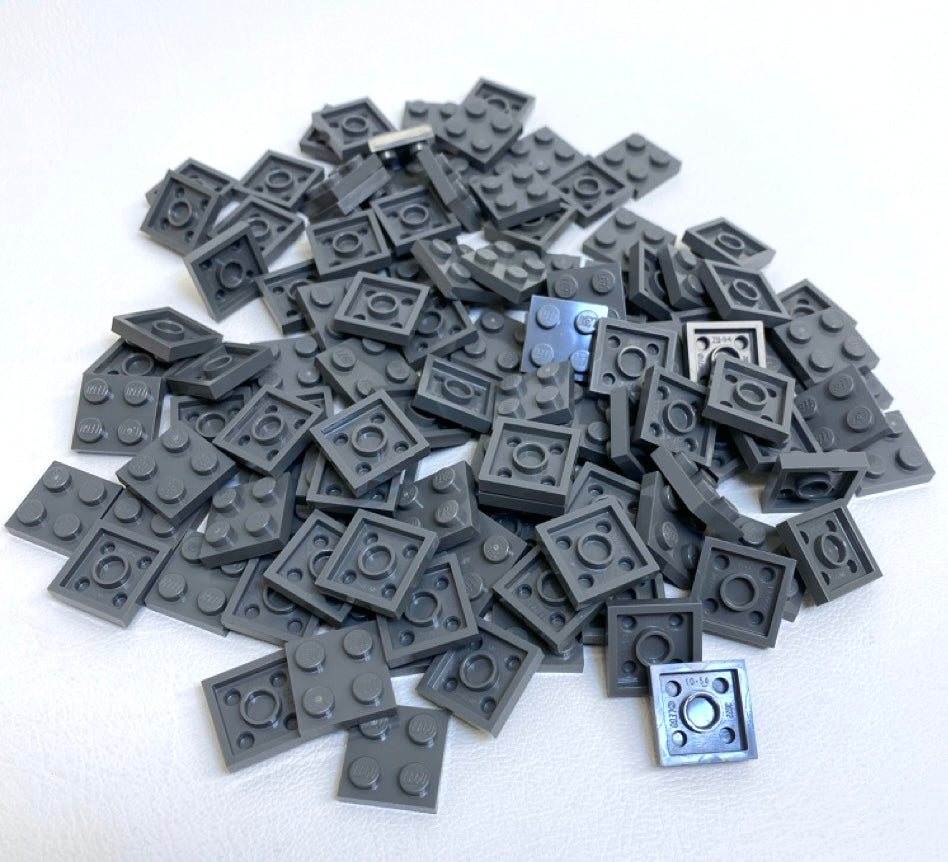 LEGO Dark Bluish Grey Plate 2x2 Fun Pack