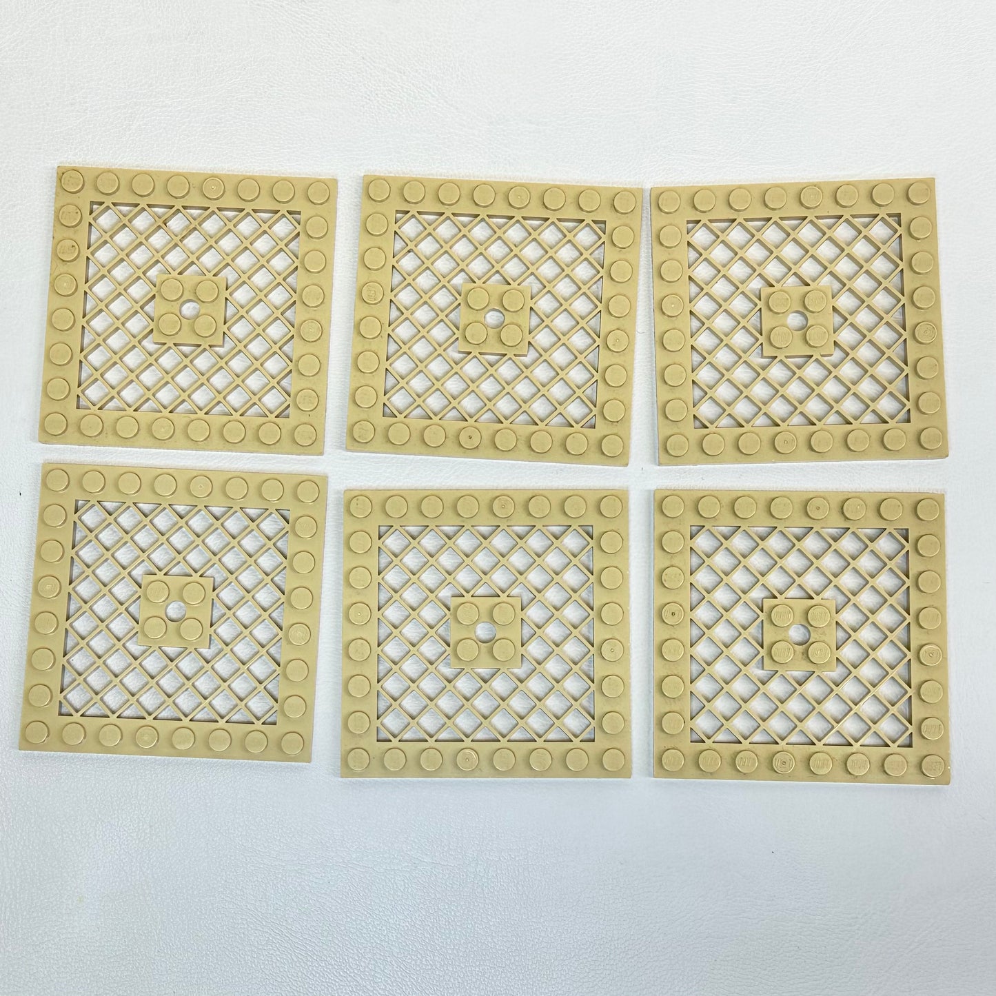 LEGO Grille Plate 8x8 Pack of 6 Tan Hard To Find