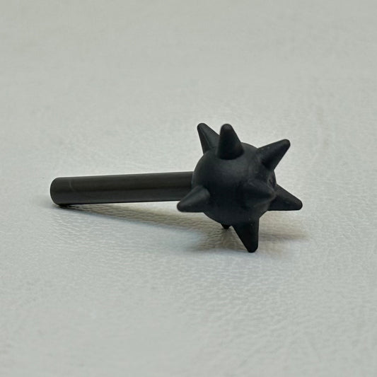 LEGO Pearl Dark Grey Spiked Ball / Flail / Mace with Bar 3L - Minifigure Weapon