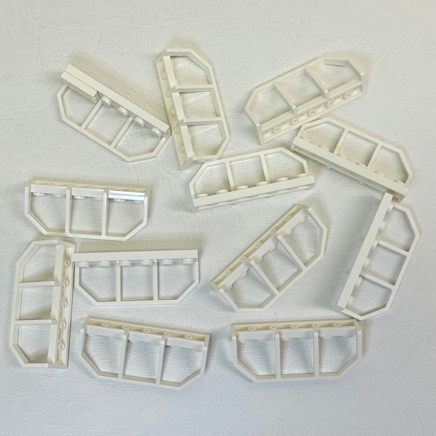 LEGO White Fence 1x6 Wagon End Pack of 12