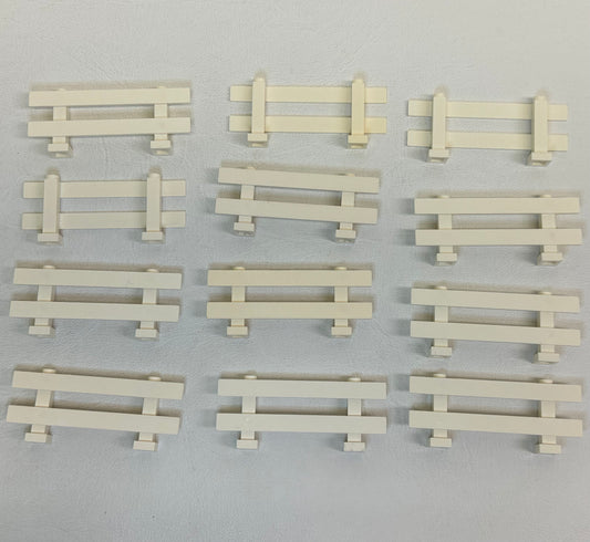 LEGO White Fence 1x8x2-2/3 Fun Pack of 12