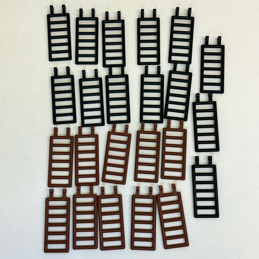 LEGO Bar Ladders Mixed Pack City Construction Pirates Mast Rigging / Black / Reddish Brown