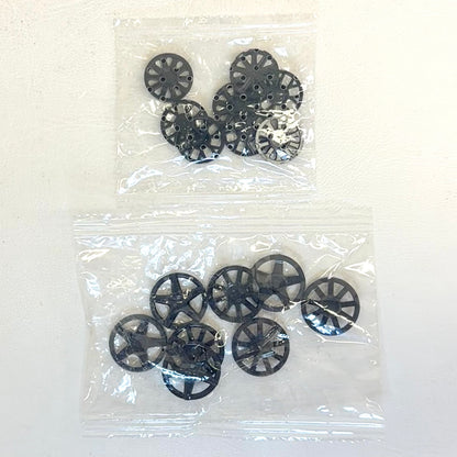 LEGO Speed Champions / Harry Potter Black Wheel Cover 2 BRAND NEW Packs