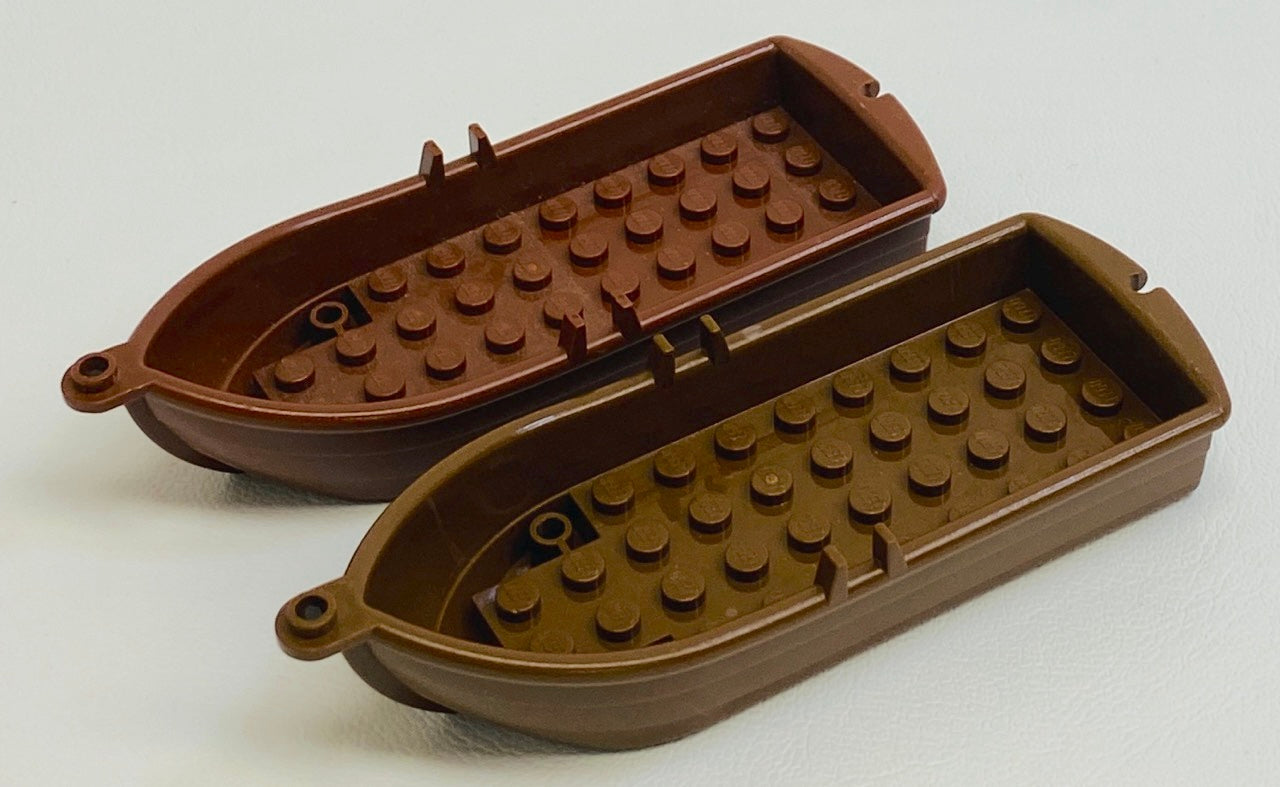 LEGO Rowing Boats Pack Of 2 Brown (Old Shade) and Reddish Brown