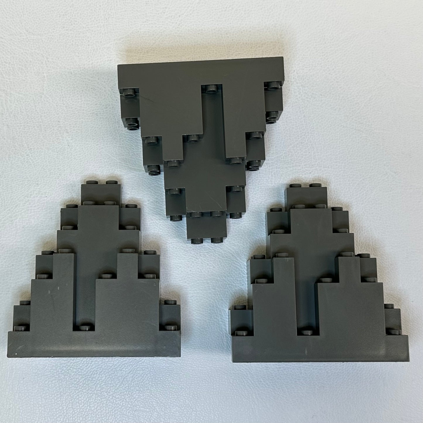 LEGO Dark Grey (Old Shade) Rock Panel 3x8x7 Pack of 3