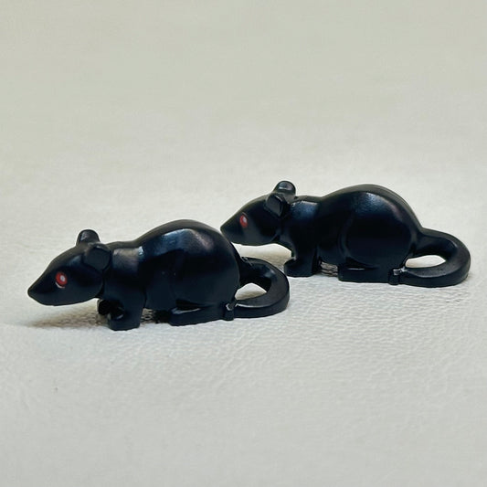 LEGO Animals Black Rats With Red Eyes Pack of 2