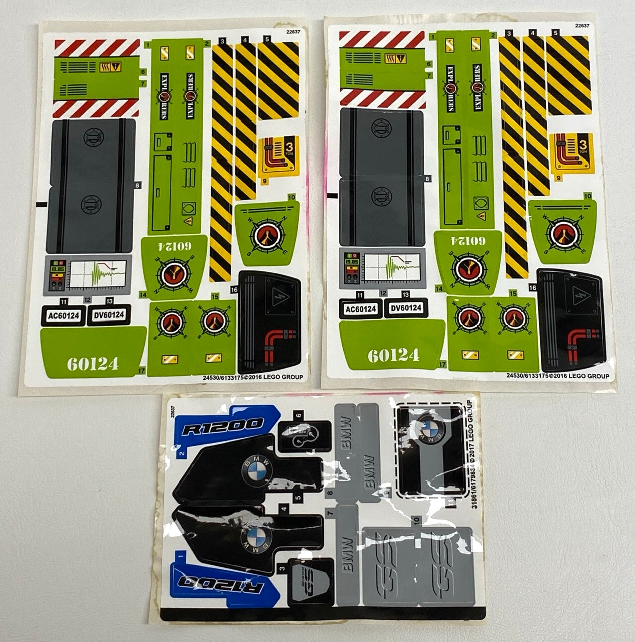 LEGO Sticker Sheet Mixed Fun Pack City Volcano Explorers / Technic BMW