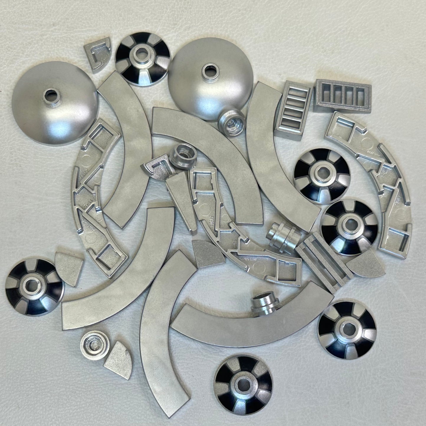 LEGO Metallic Silver Fun Pack Mixed Small Pieces Dishes Tiles and More