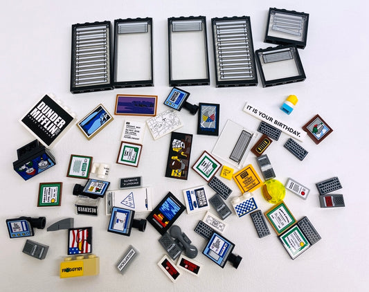 LEGO The Office TV Show Details Fun Pack Windows Tiles and More