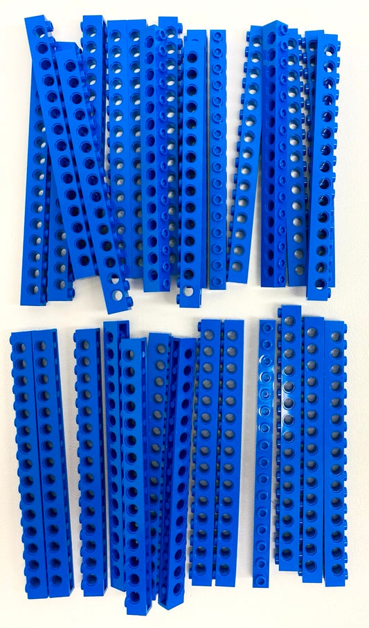 LEGO Technic Brick 1x16 Pack of Approx 30 Blue