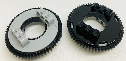 LEGO Technic Turntable 60 Tooth Pack of 2 Black/Light Bluish Grey