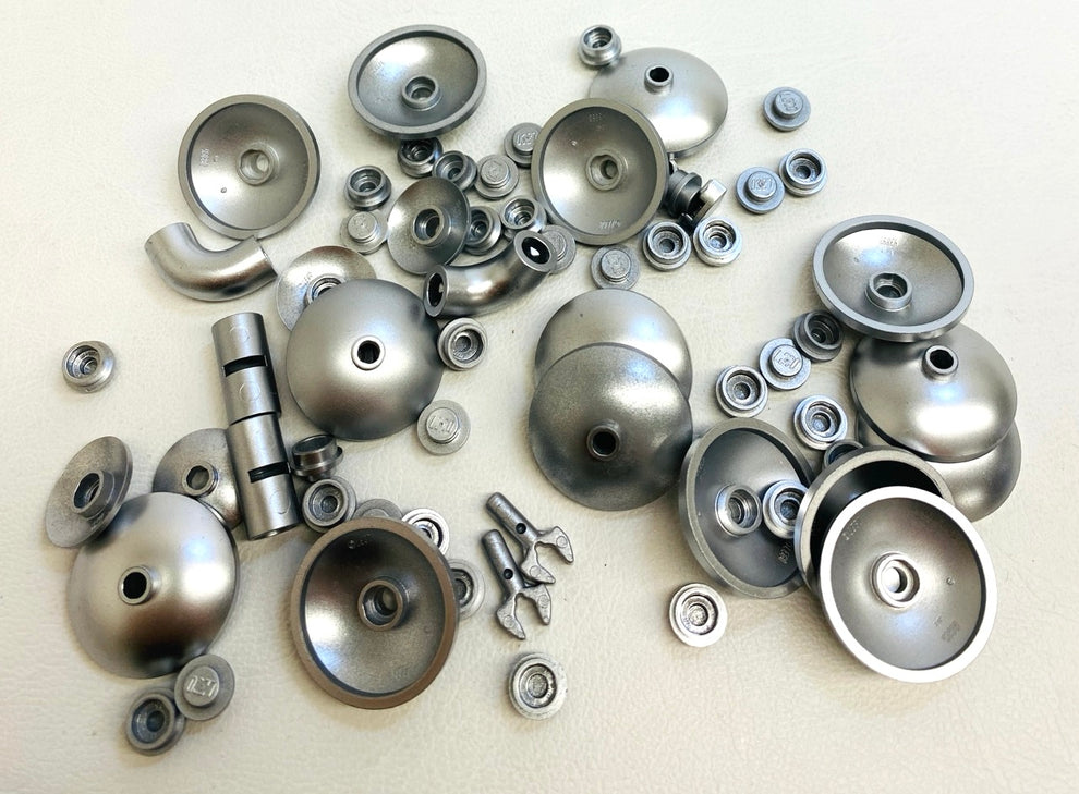 LEGO Metallic Silver Fun Pack Mixed Small Pieces Dishes Plates and Mor ...