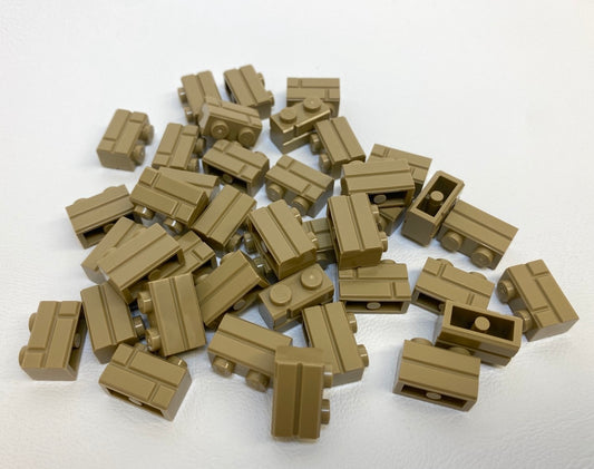 LEGO Masonry Profile Brick 1x2 Pack of Approx 40 Dark Tan BRAND NEW