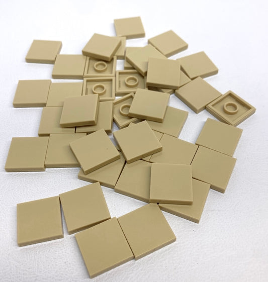 LEGO Tile 2x2 BRAND NEW Pack of Approx 40 Tan