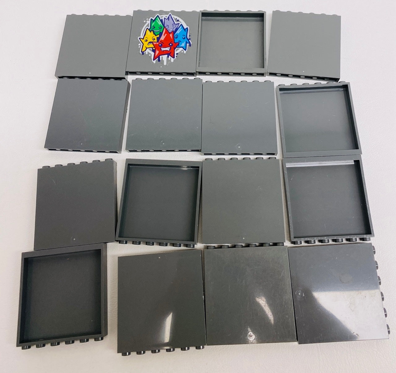 LEGO Panel 1x6x5 Pack of 16 Dark Bluish Grey