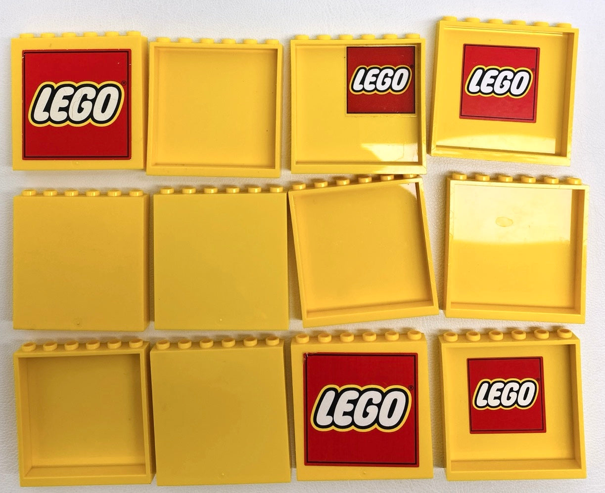 LEGO Panel 1x6x5 Pack of 12 Yellow