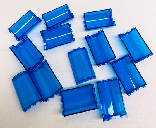 LEGO Cylinder Half 2x4x5 Pack of 13 Trans Dark Blue