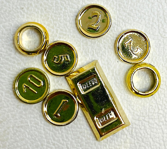 LEGO Chrome Gold Treasure Fun Pack Ingot Rings and Coins