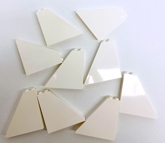 LEGO White Slope 55 6x1x5 Pack of 9