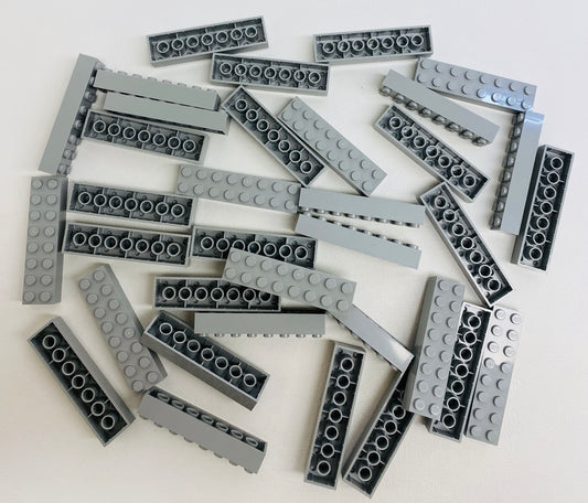 LEGO Light Bluish Grey Brick 2x8 Fun Pack