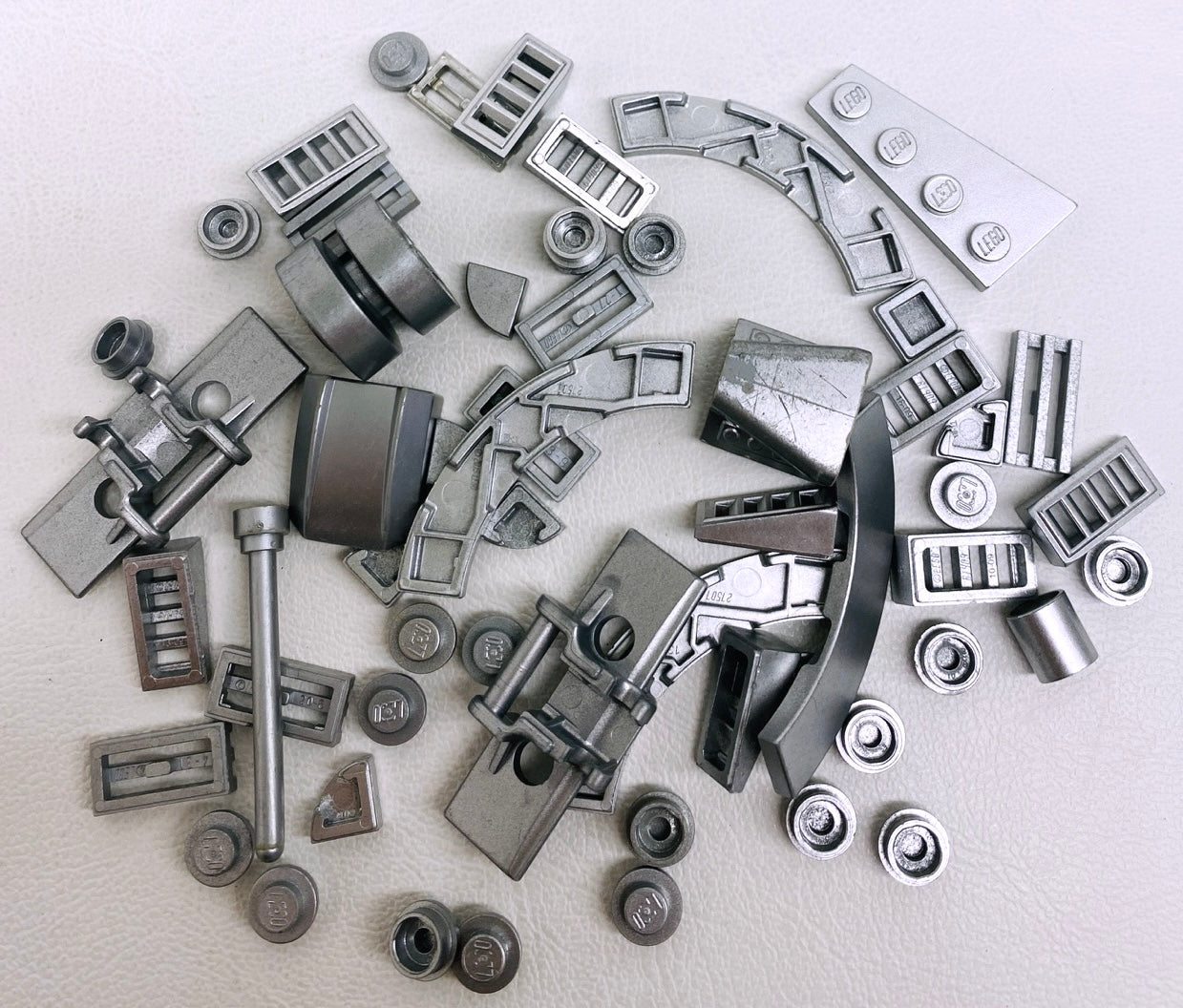 LEGO Metallic Silver Fun Pack Mixed Small Pieces Plates Tiles and More