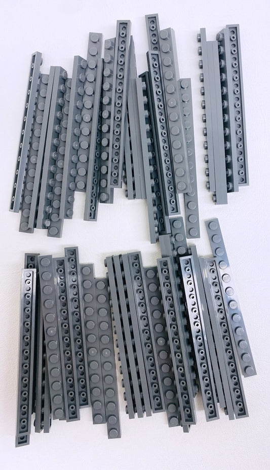 LEGO Plate 1x12 Fun Pack Dark Bluish Grey