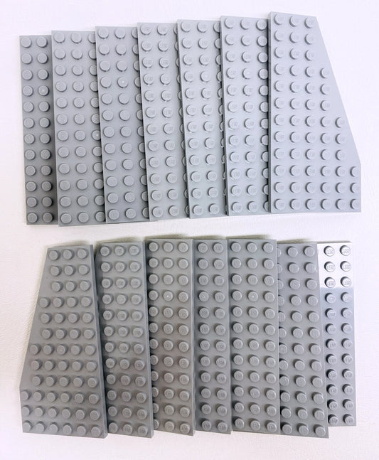 LEGO Light Bluish Grey Wedge Plate 12x6 Fun Pack