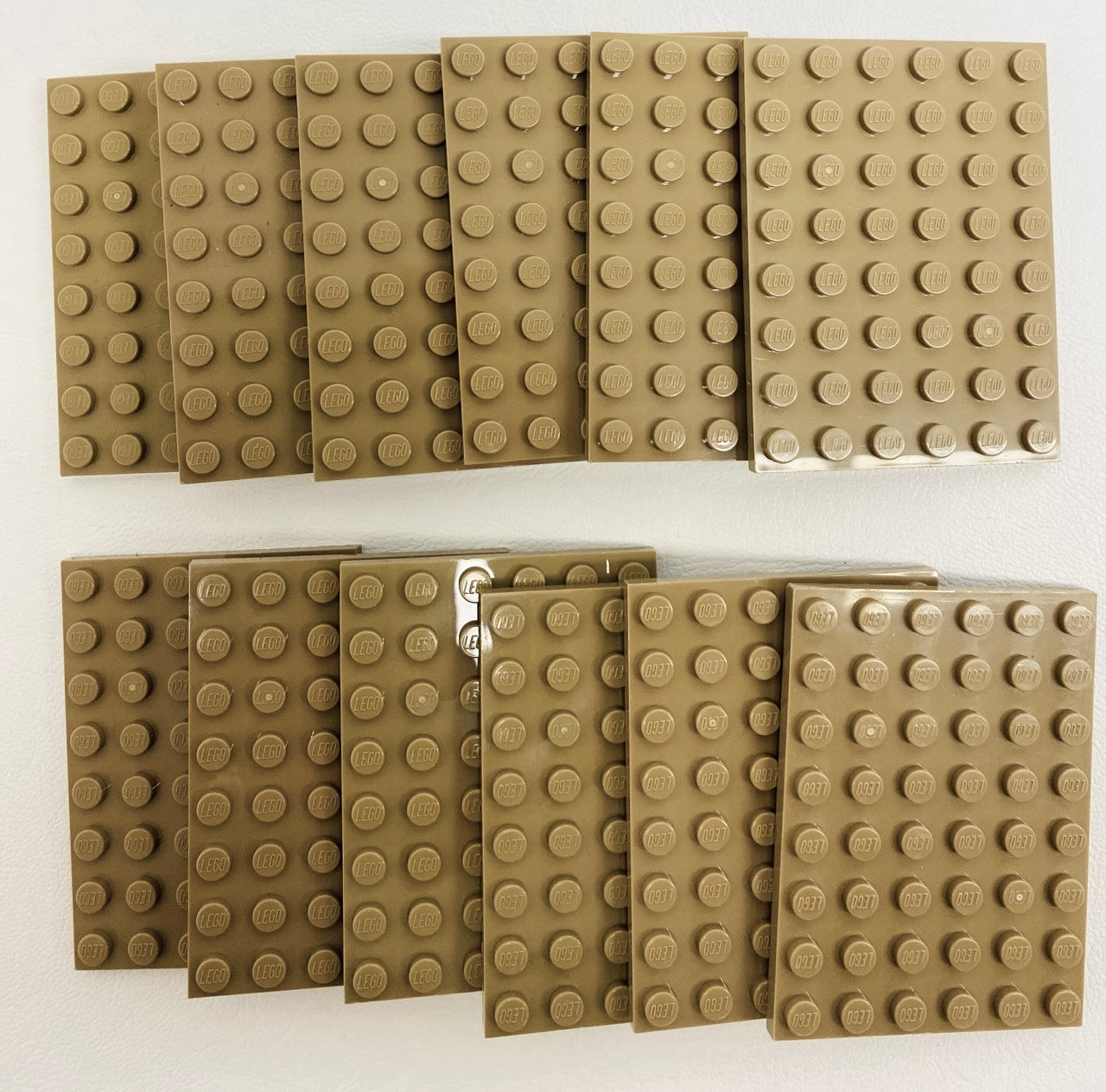 LEGO Dark Tan Plate 6x8 Pack of 12