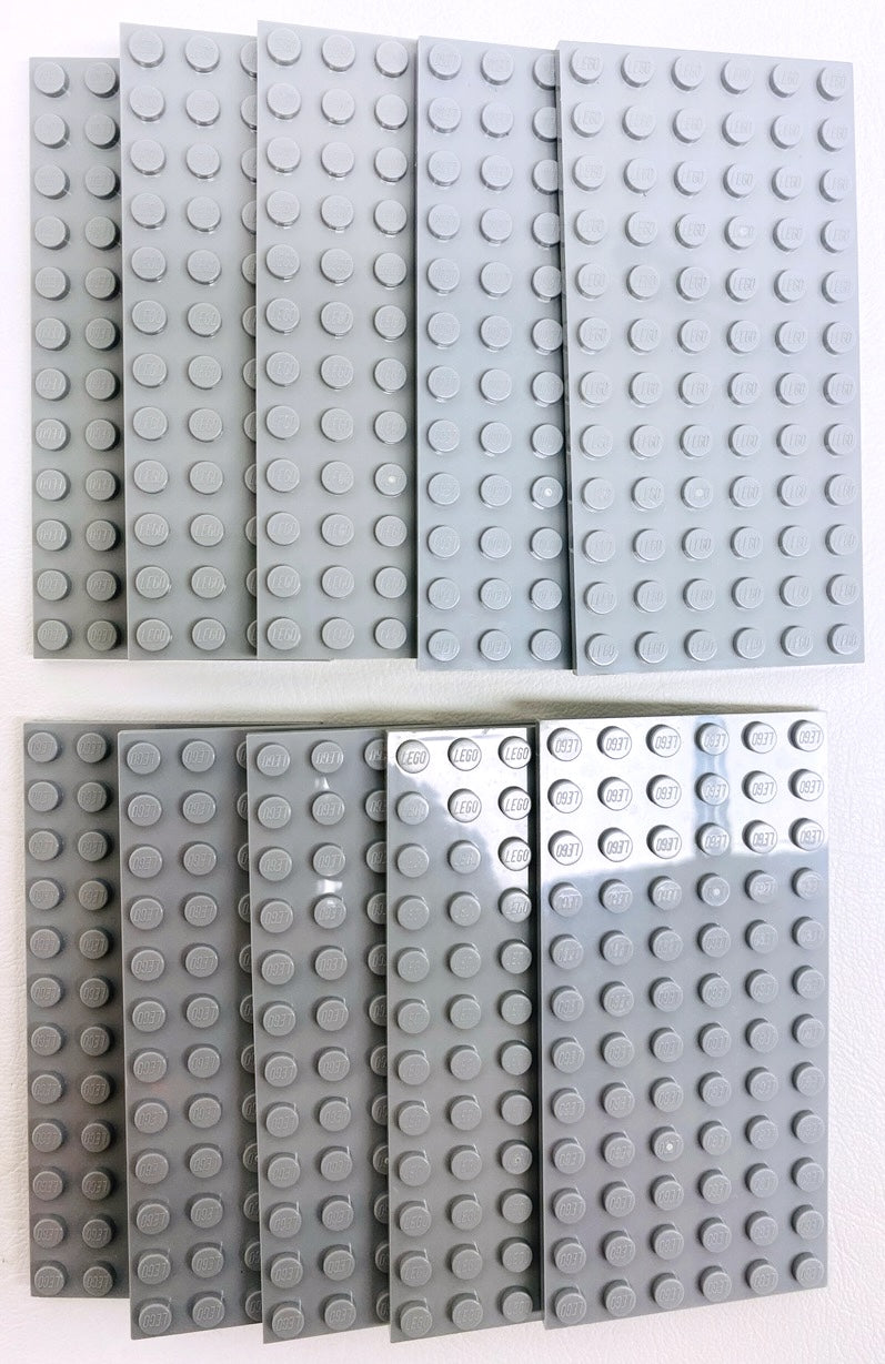 LEGO Plate 6x12 Pack Of 10 Light Bluish Grey