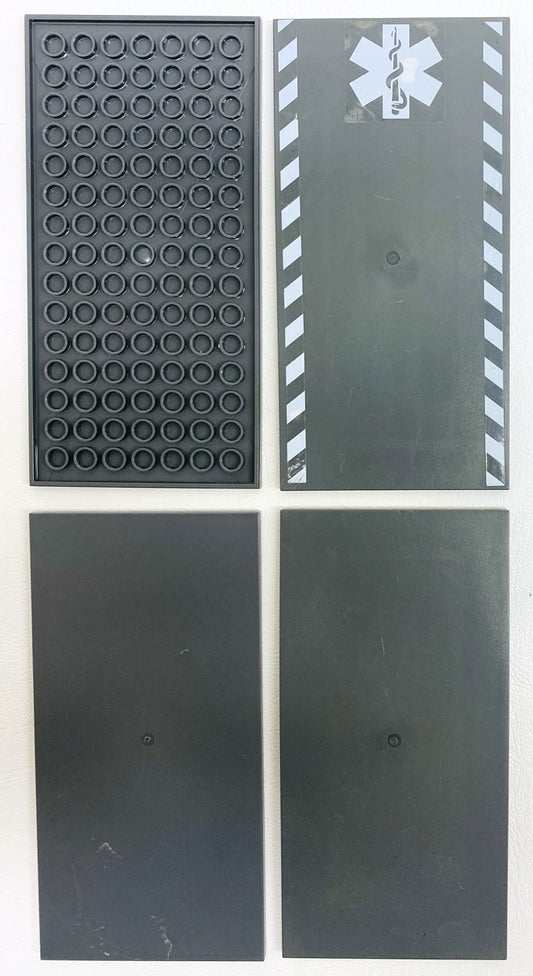 LEGO Tile 8x16 Fun Pack of 4 Dark Bluish Grey