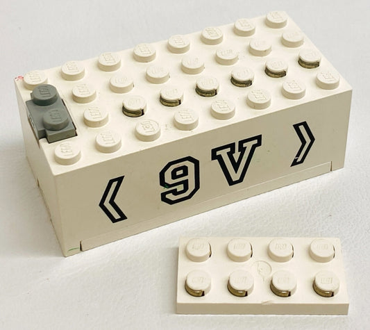 LEGO Vintage 9V Battery Box and 2x4 Electric Plate