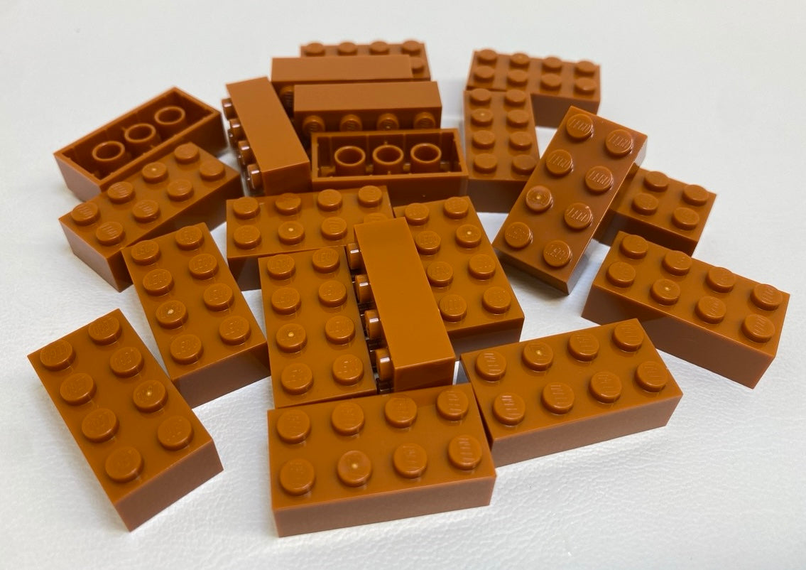 LEGO Brick 2x4 BRAND NEW Pack of Approx 20 Dark Orange