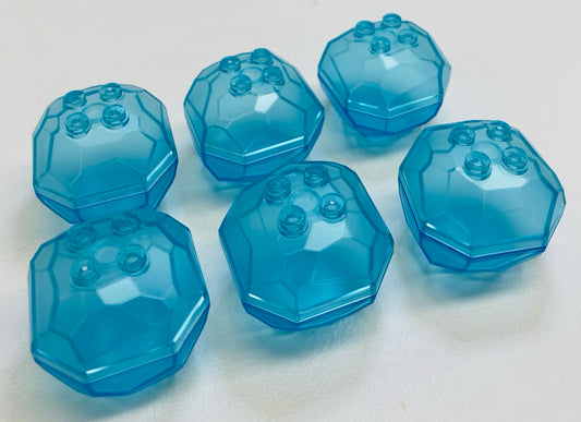 LEGO Trans Light Blue Rock / Ice Boulders Pack of 6 BRAND NEW