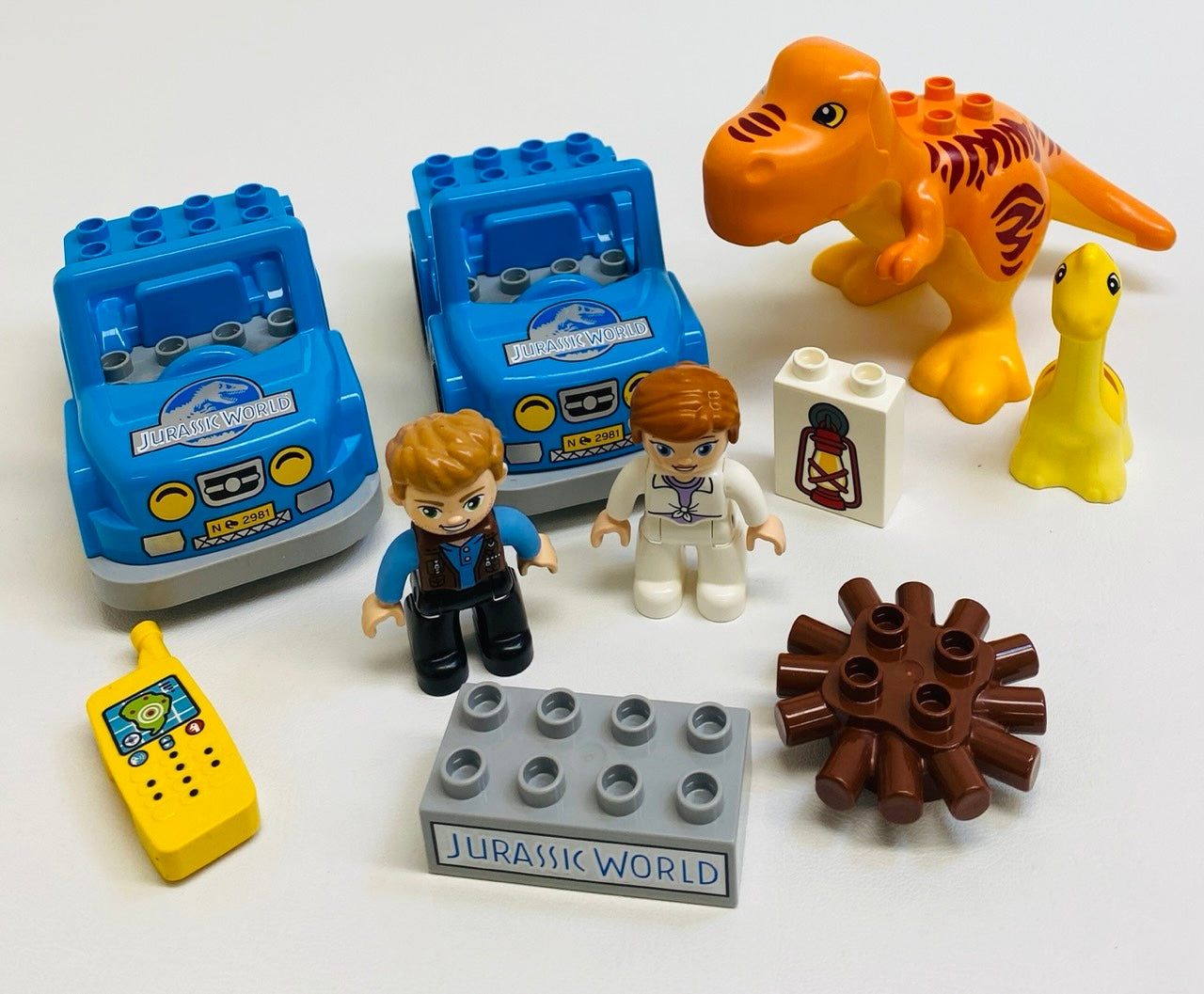 LEGO Duplo Jurassic World Fun Pack T-Rex Figures Cars and More