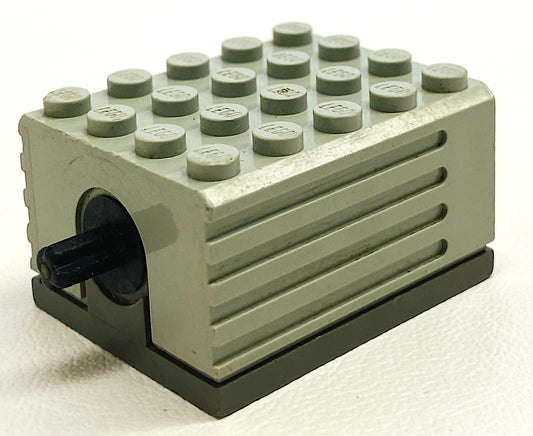 LEGO Vintage 9V Motor 5x4x2-1/3 Light Grey / Dark Grey (Old Shades)