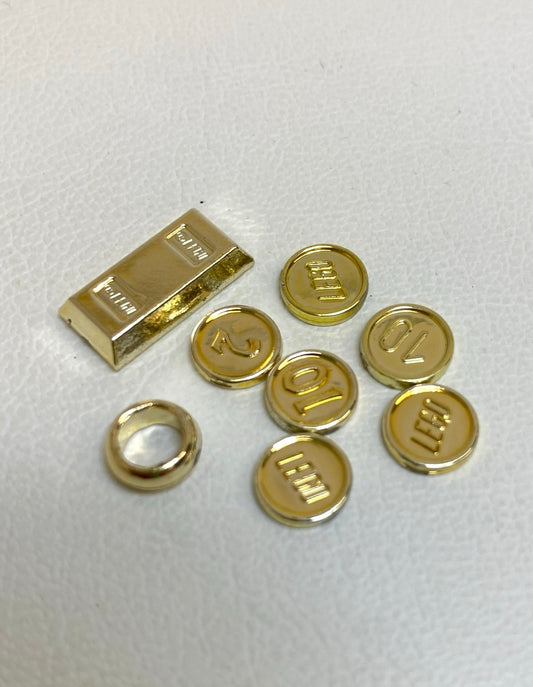 LEGO Chrome Gold Treasure Fun Pack Ingot Ring and Coins