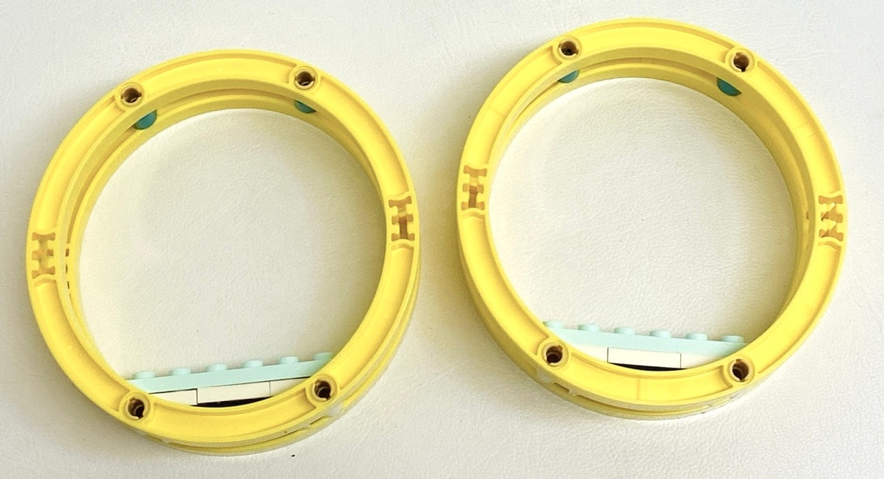 LEGO Bright Light Yellow Support Girder / Ring 11x11 Pack of 4