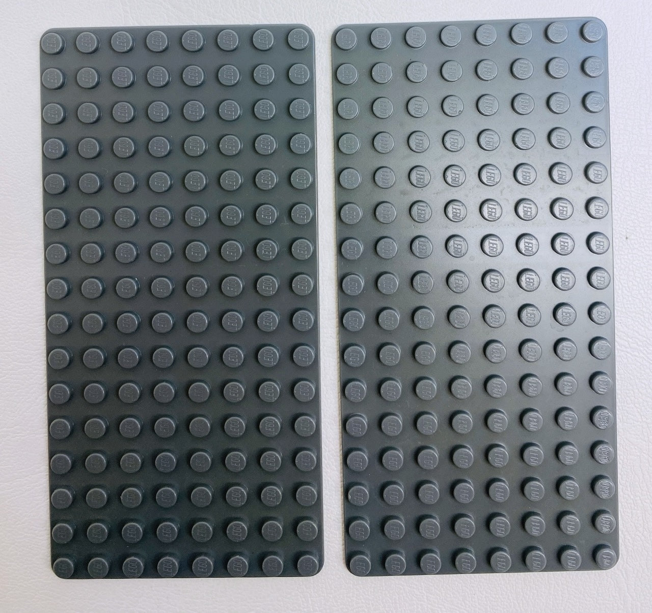 LEGO Baseplate 8x16 Pack of 2 Dark Bluish Grey