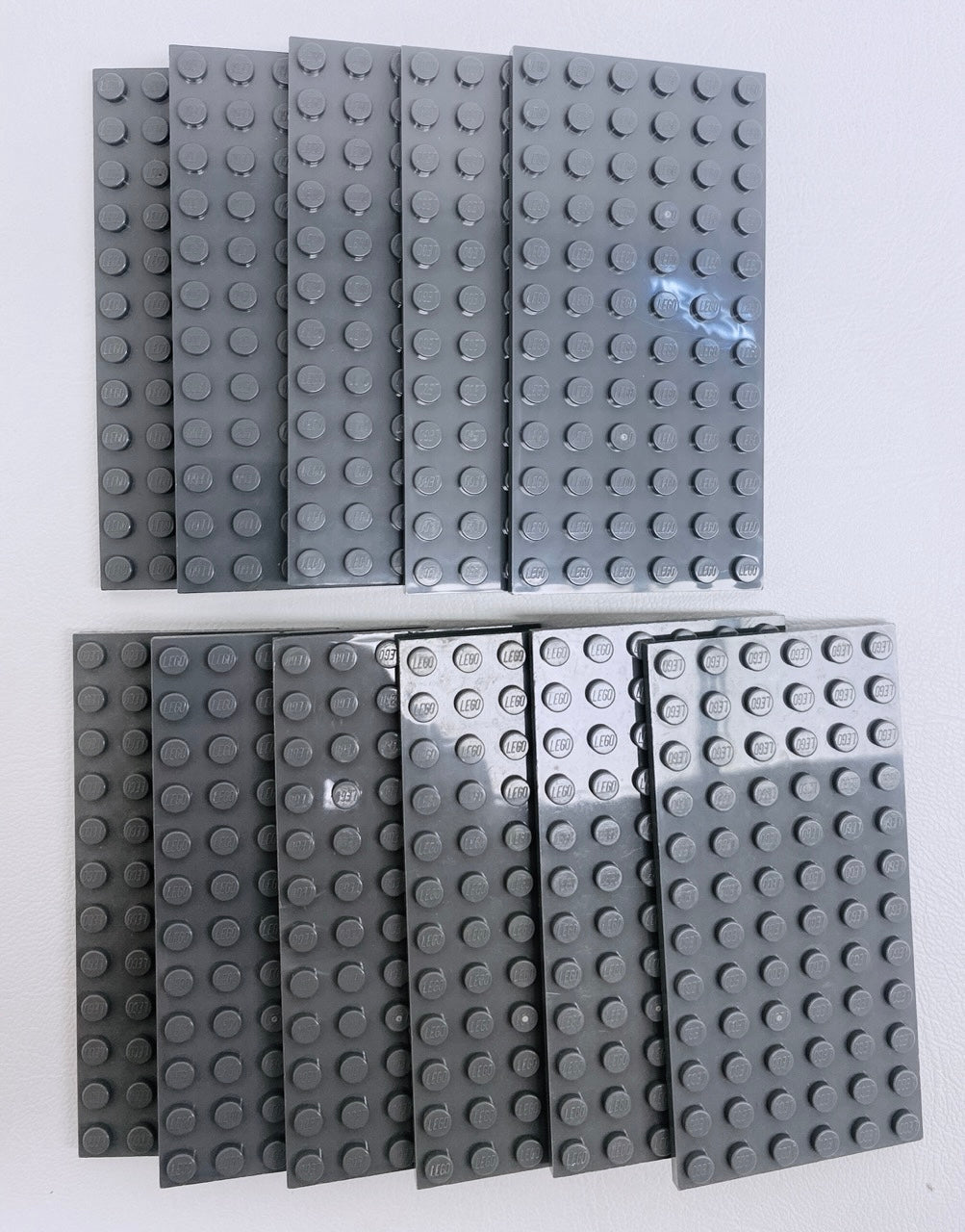 LEGO Plate 6x12 Pack Of 11 Dark Bluish Grey