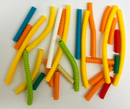 LEGO Hose 7mm Ribbed Fun Pack Mixed Lengths and Colours