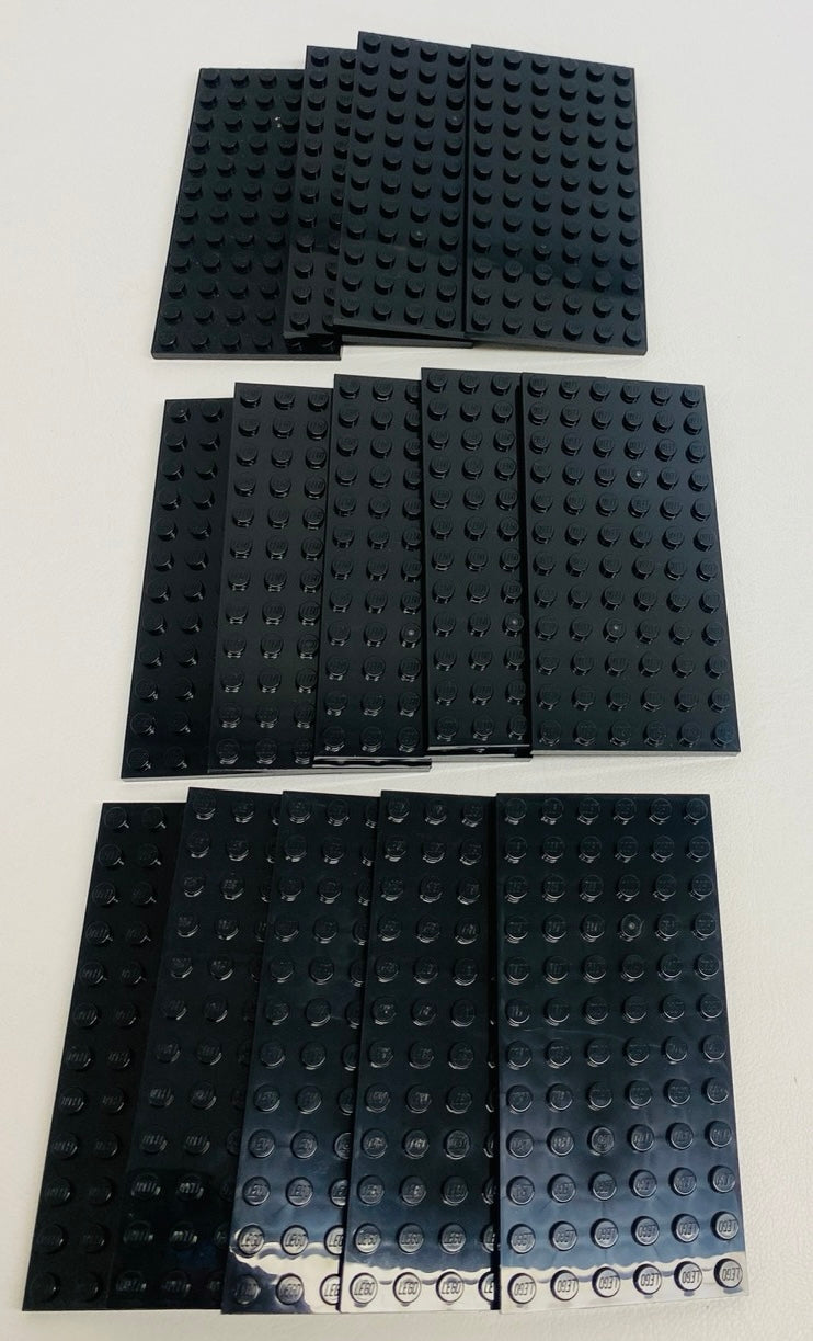 LEGO Black Plate 6x12 Pack of 14