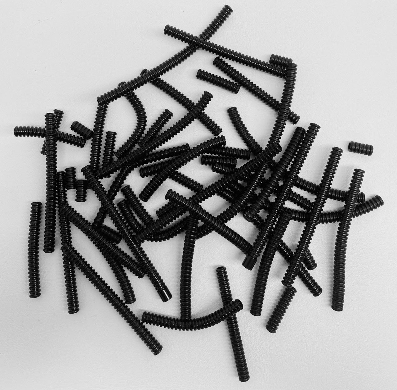 LEGO Black Hose 7mm Ribbed Fun Pack Mixed Lengths
