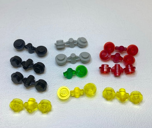 LEGO Vintage 1x1 Round Plates on Sprue - Mixed Colours