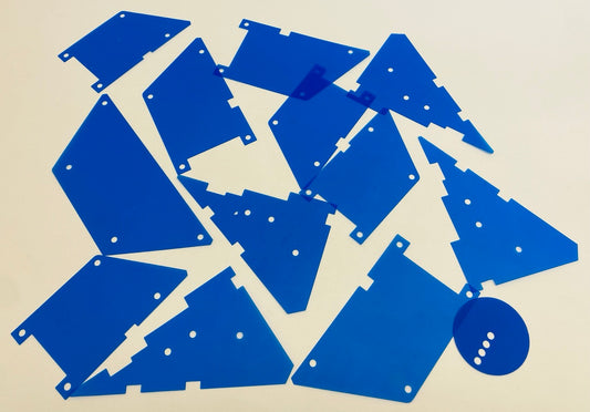 LEGO Technic Plastic Science and Technology Panels Fun Pack - Trans Dark Blue Mixed Shapes - Mars Rover Solar Panels